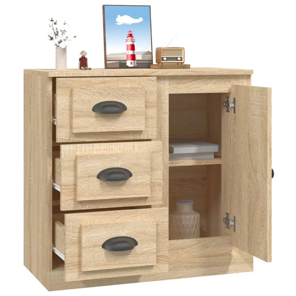 Sideboard Brown Engineered Wood 70x35.5x67.5 cm Storage Cabinet