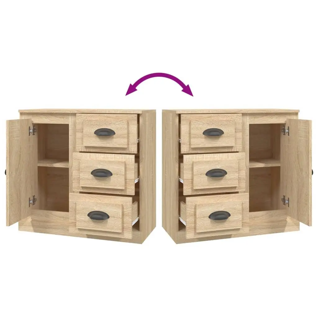 Sideboard Brown Engineered Wood 70x35.5x67.5 cm Storage Cabinet