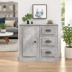 Concise Grey Sideboard with Practical Storage Space