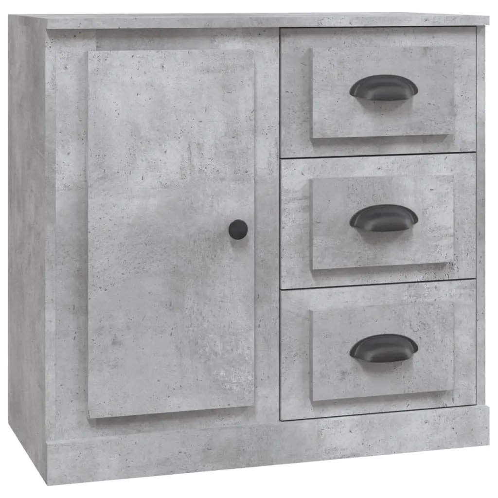 Sideboard Grey Engineered Wood Storage Cabinet Ample Storage Display Unit