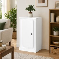 White Sideboard Storage Cabinet Engineered Wood Furniture Buffet Cupboard