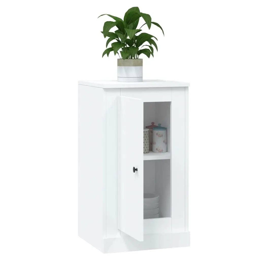 Sideboards White 2 Piece Storage Cabinet Cupboard Engineered Wood Home Furniture