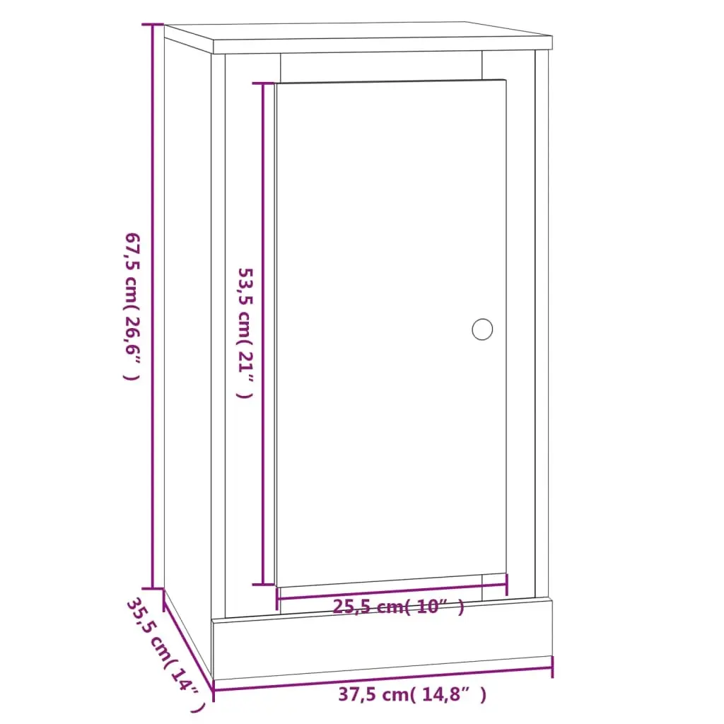 Sideboards High Gloss White 2 pcs Engineered Wood Storage Cabinet