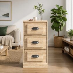 Sideboard Brown Engineered Wood Storage Cabinet Furniture Buffet Display Unit