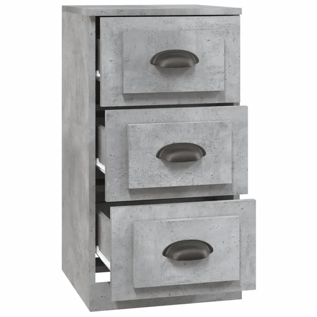 Engineered Wood Storage Cabinet Grey Living Room Sideboard with Display Surface 36x35.5x67.5cm