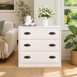 Concise High Gloss White Sideboard with Storage