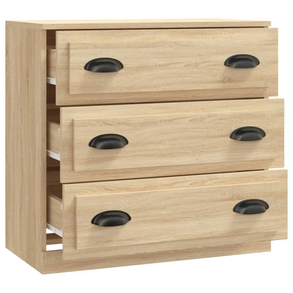 Sideboard Brown Engineered Wood Storage Cabinet Sturdy Top