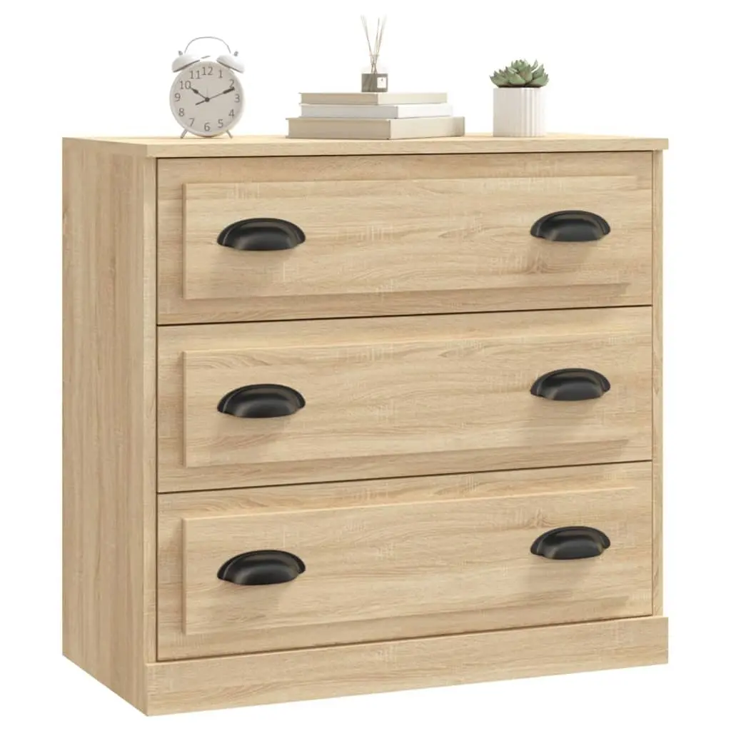 Sideboard Brown Engineered Wood Storage Cabinet Sturdy Top