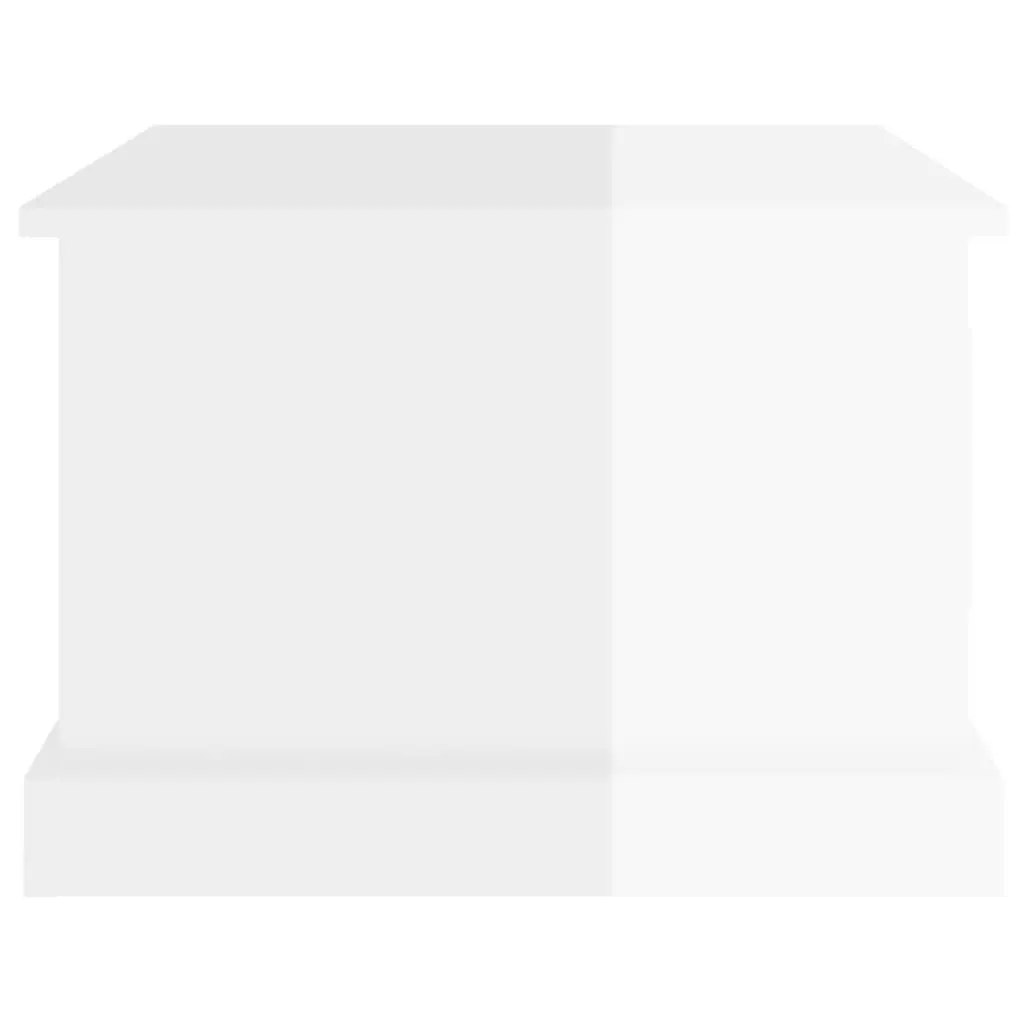 Coffee Table White High Gloss with Drawer Storage 50x50x35cm Engineered Wood Modern Accent Furniture