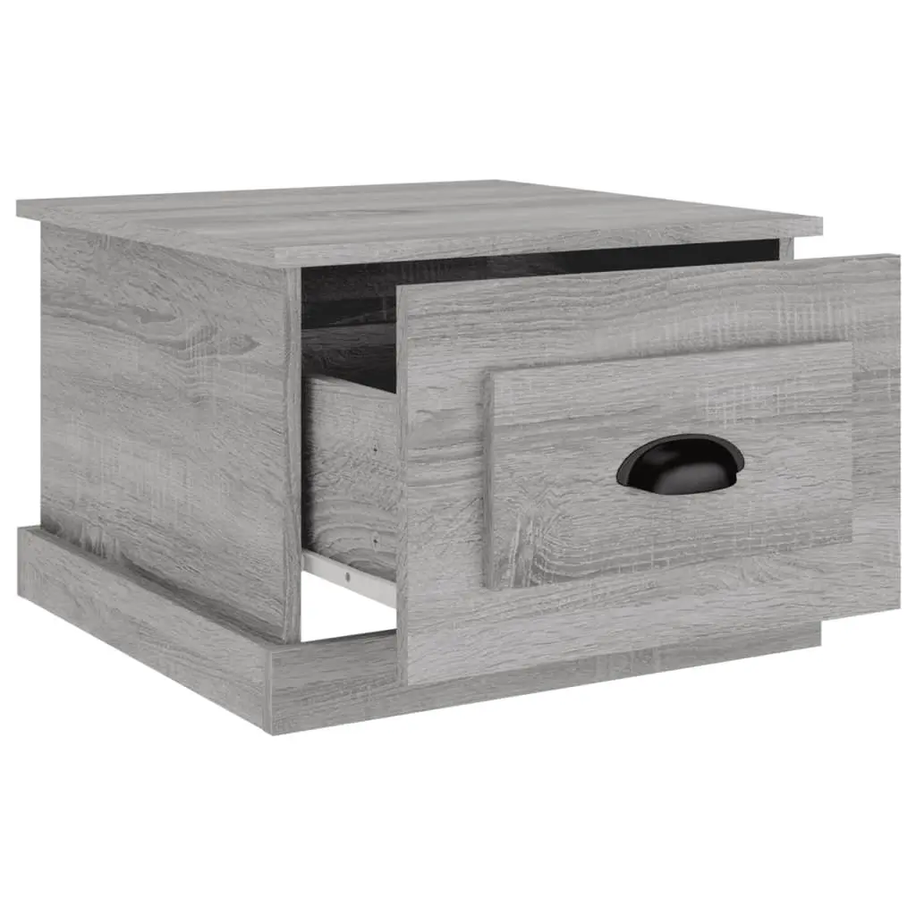 Coffee Table Grey Sonoma 50x50x35 cm with Storage Drawer