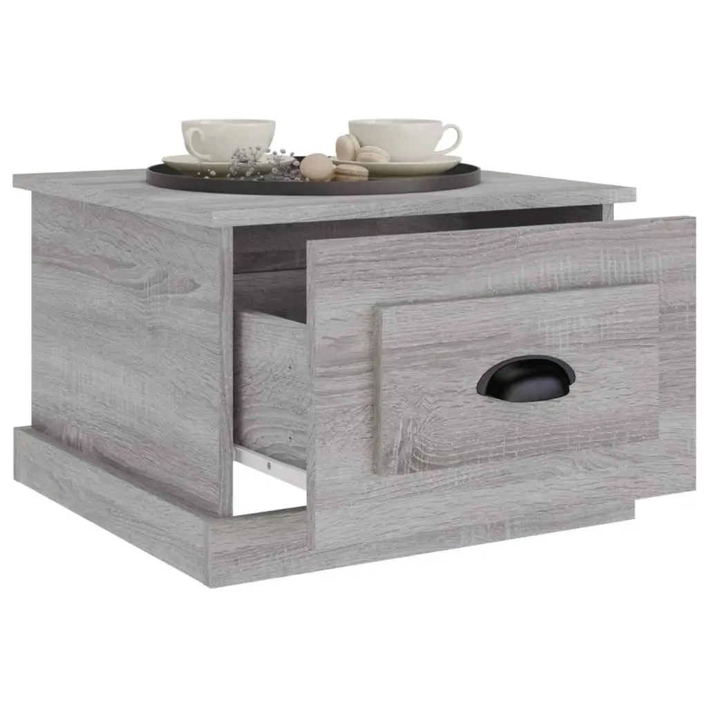 Coffee Table Grey Sonoma 50x50x35 cm with Storage Drawer