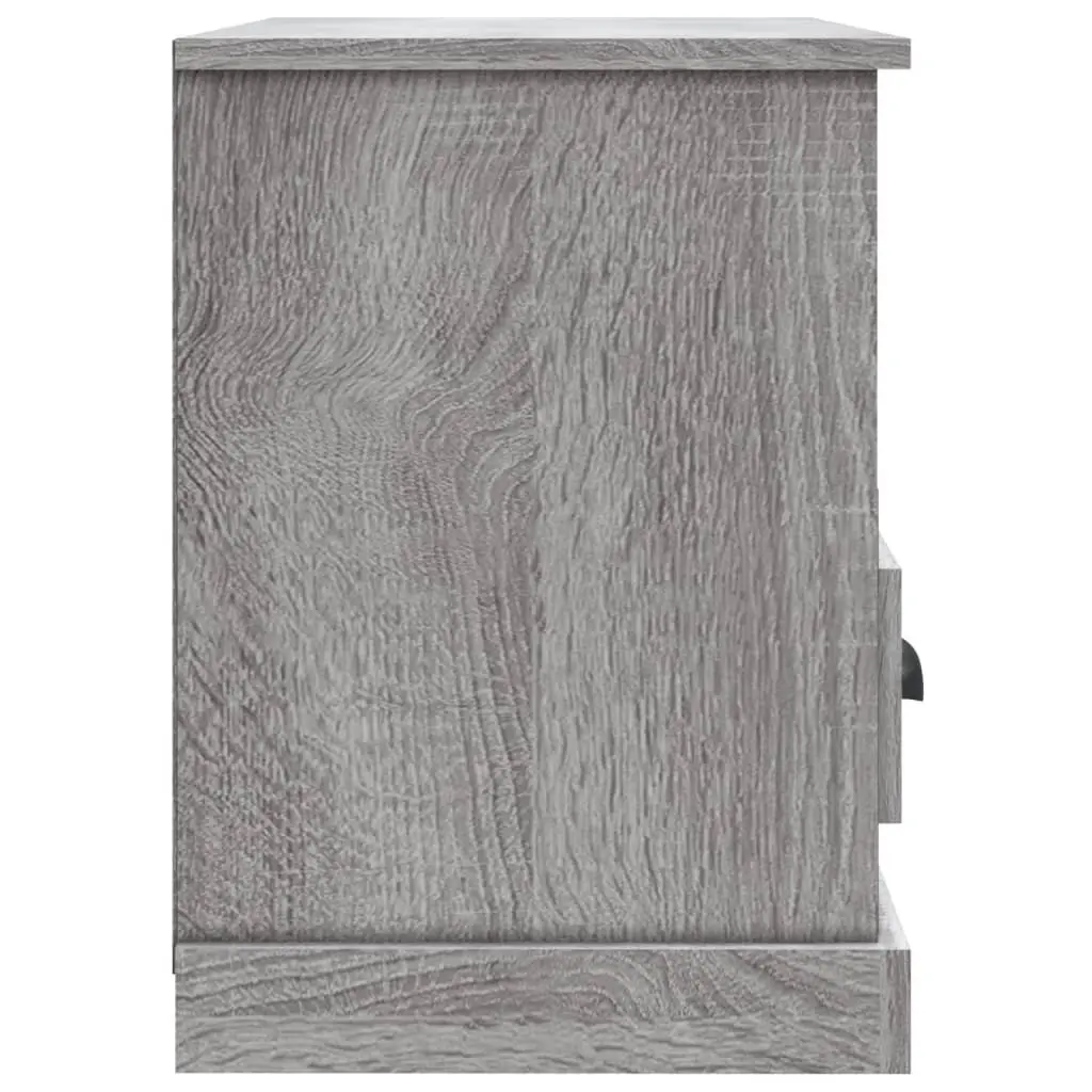 TV Cabinet Grey 80x35x50cm Engineered Wood Storage Unit Drawers