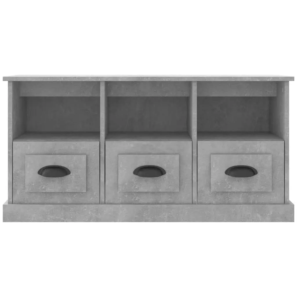 Grey TV Cabinet with Drawers and Shelves