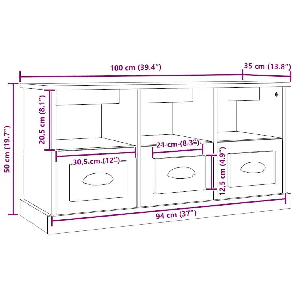 Grey Sonoma TV Cabinet with Ample Storage