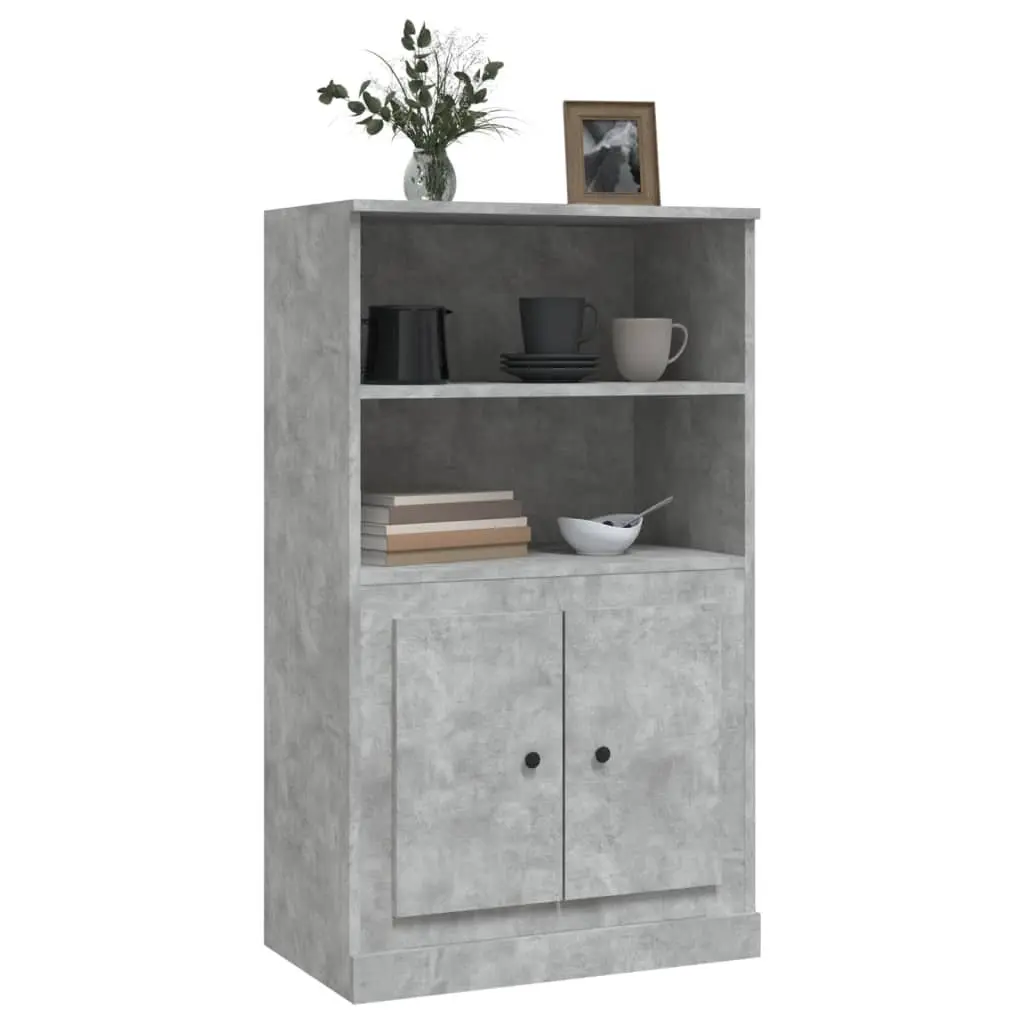 Sideboard Grey Engineered Wood 60x35.5x103.5 cm Storage Cabinet