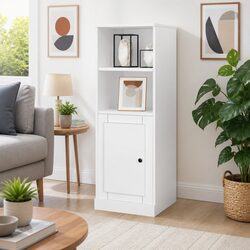 White Highboard Storage Cabinet 36x35.5x103.5cm