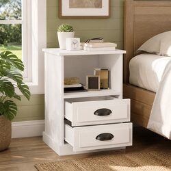 White Bedside Cabinets Set