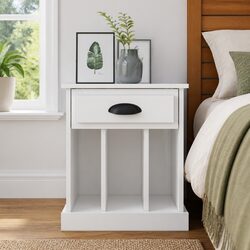 Bedside Cabinet in White with Storage Options