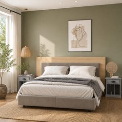 Compact Grey Bedside Cabinets Set of 2 - Versatile Storage