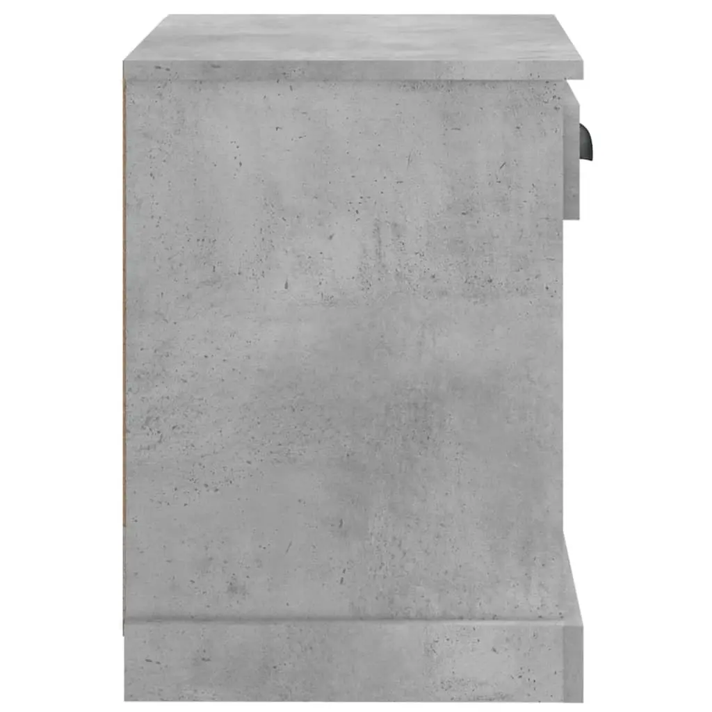 Grey 2 Piece Bedside Cabinets Drawer Storage Nightstand Side Table 43x36x50 cm Engineered Wood