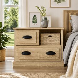 Brown Nightstand with Ample Storage