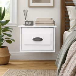 Wall-Mounted Bedside Cabinet with Floating Design