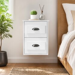 Floating Bedside Cabinet with 2 Drawers