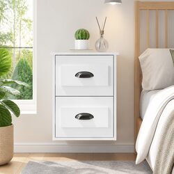Wall-mounted Bedside Cabinet with Organized Storage