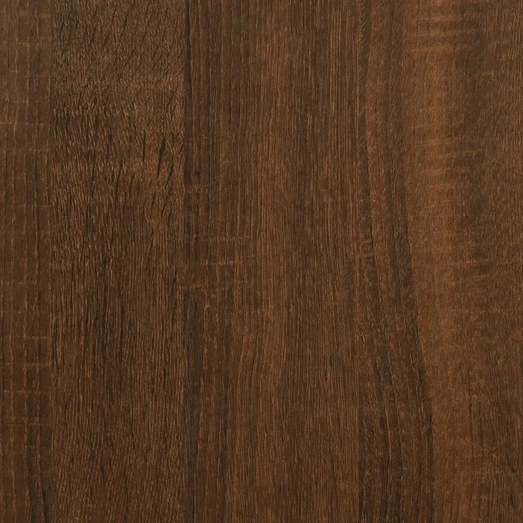 Wall-mounted Bedside Cabinet Brown Oak 41.5x36x53cm 2 Drawer Floating Storage