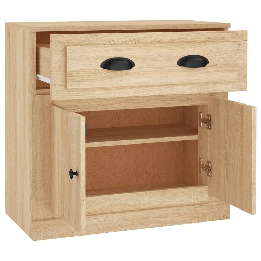 Sideboard Brown 70cm Engineered Wood Storage Cabinet Living Room Buffet