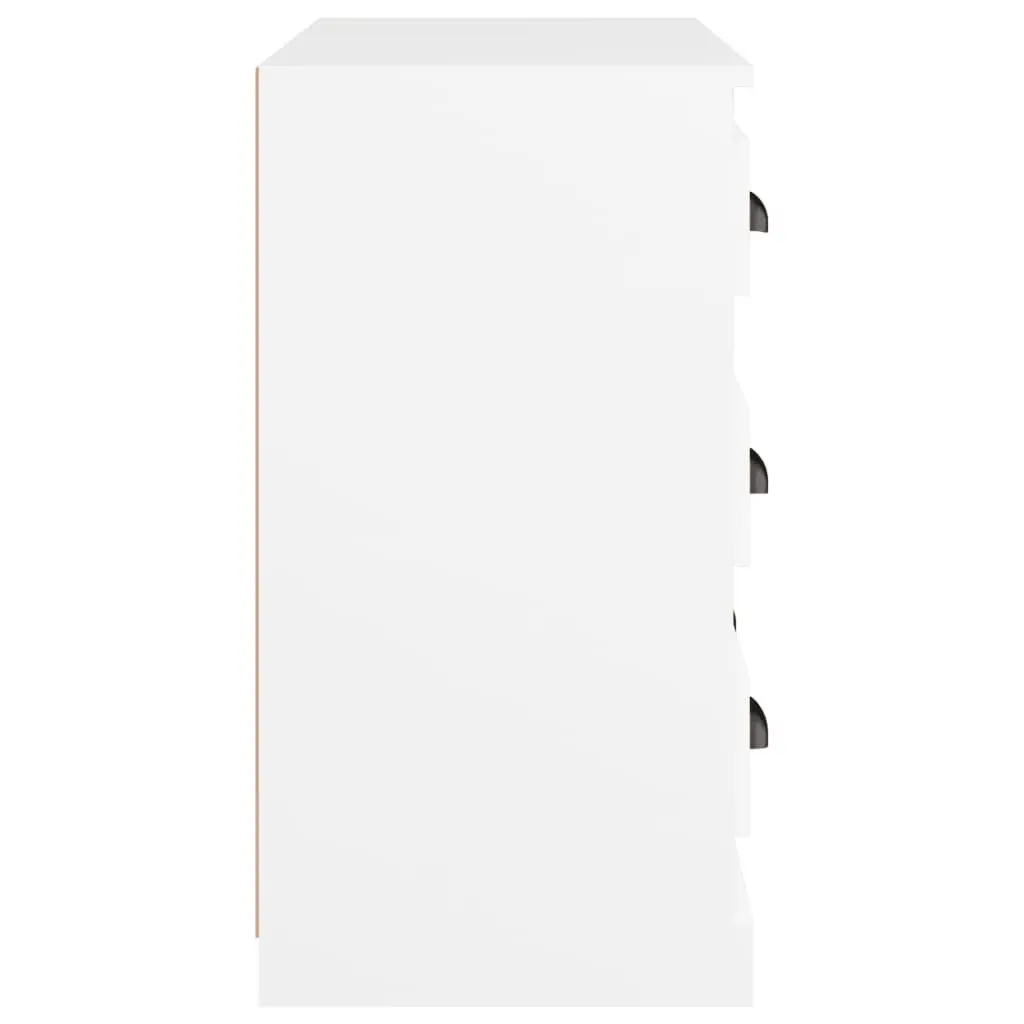 Sideboard White Engineered Wood Storage Cabinet Living Room Furniture