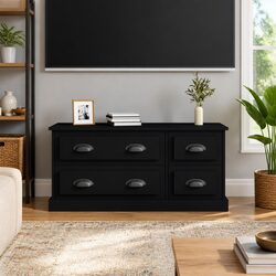 Compact Black TV Cabinet - Stylish and Functional