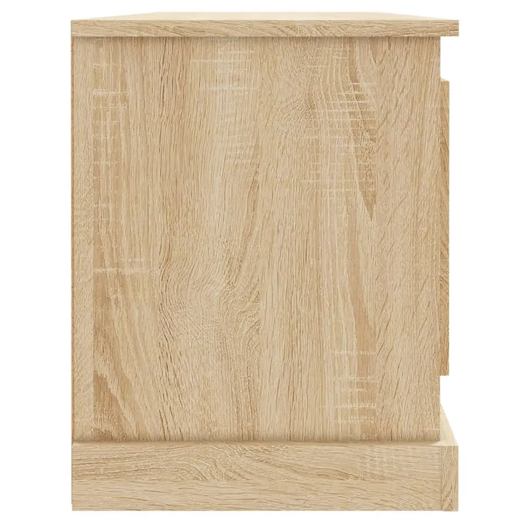 TV Cabinet Sonoma Oak Brown Engineered Wood Storage Unit 100x35.5x45cm