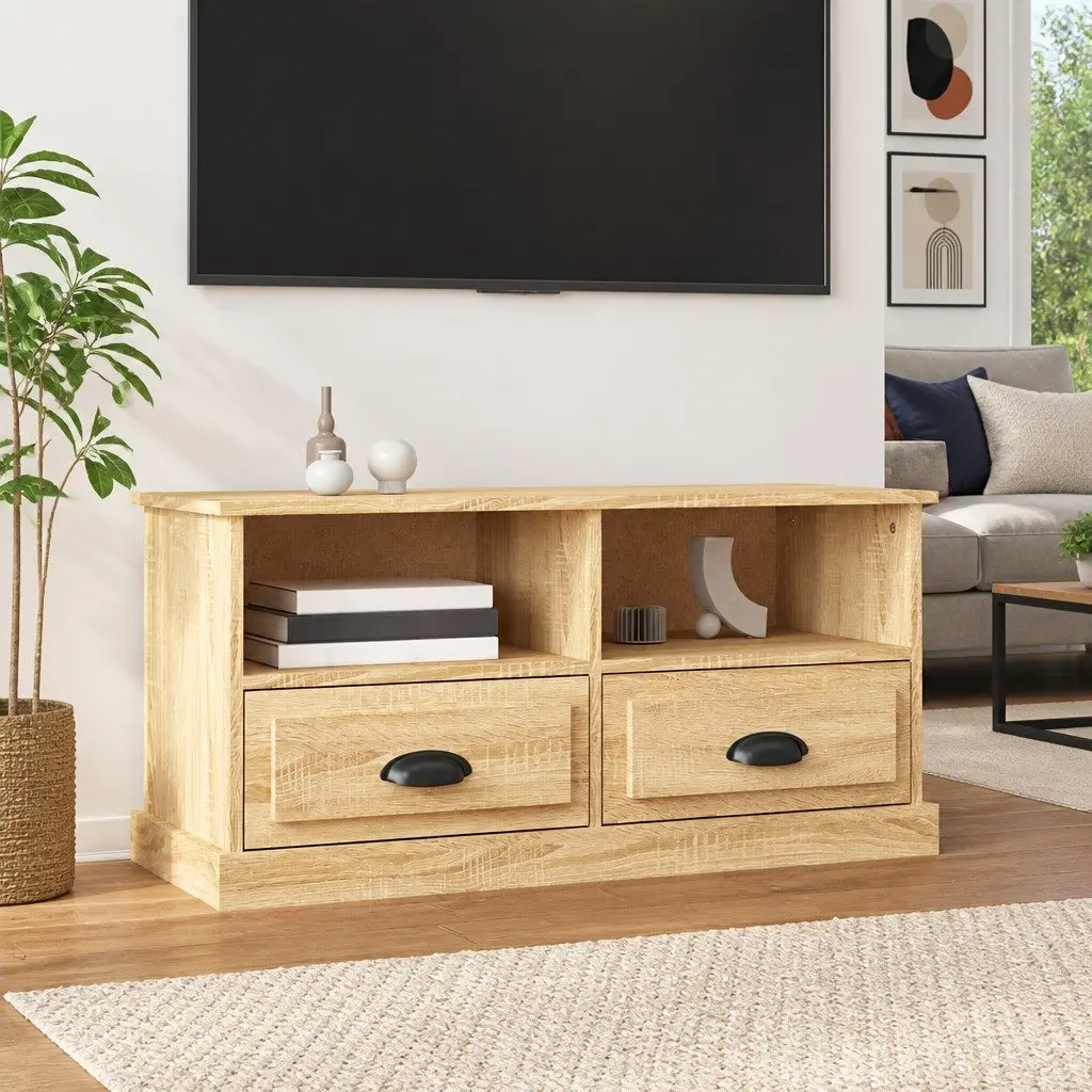 Brown TV Cabinet with Storage Options