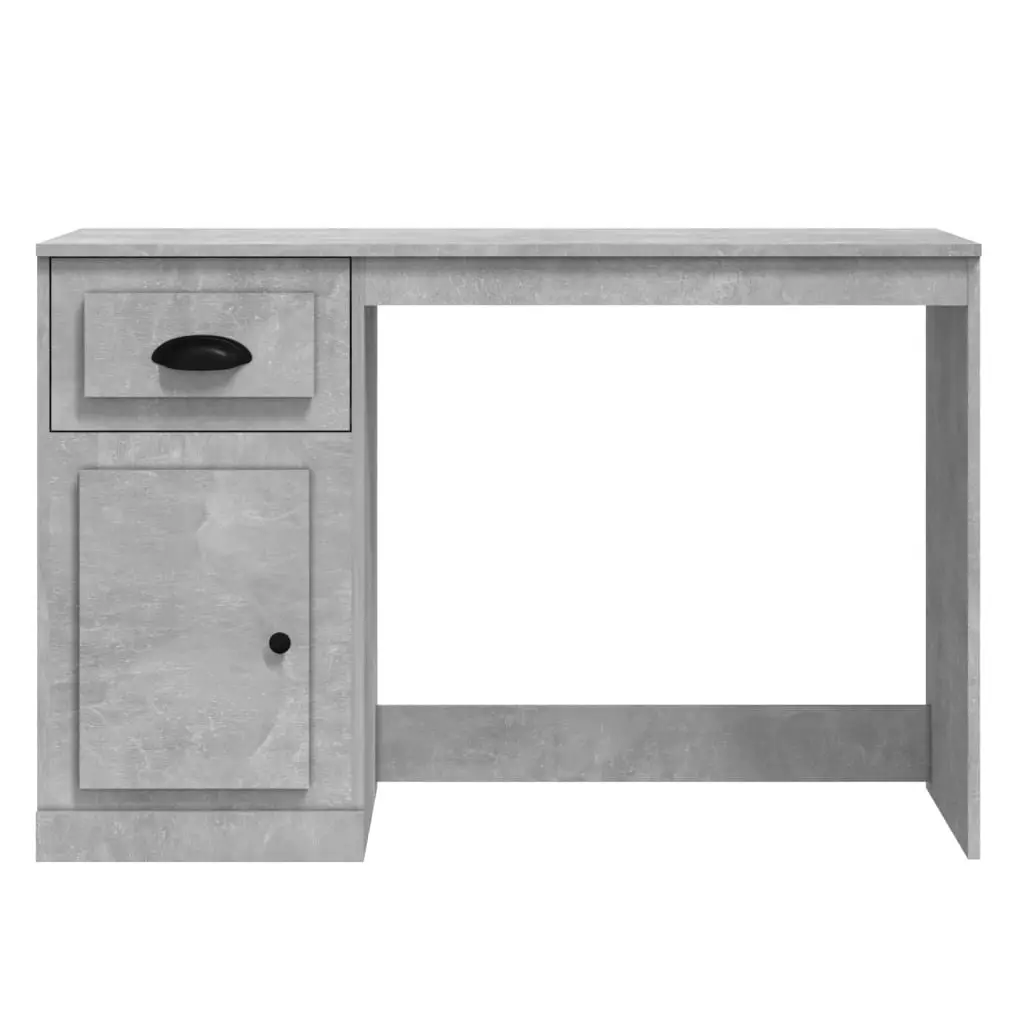 Office Desk Grey 115x50x75cm Modern with Drawer Storage Compartment