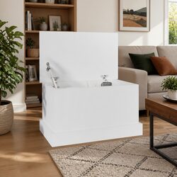 Compact White Storage Box 50x30x28 cm for Easy Organizing