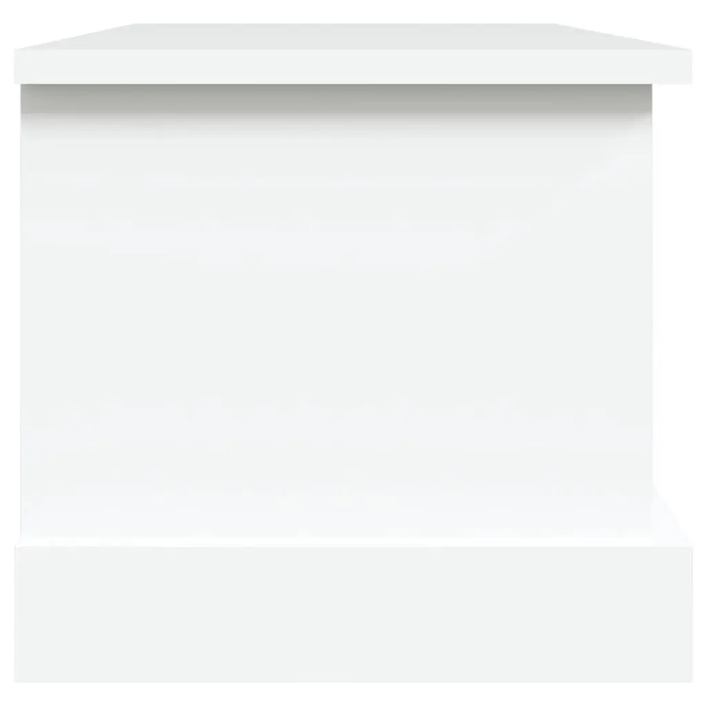 Storage Box White 50x30x28 cm Engineered Wood Chest Organiser