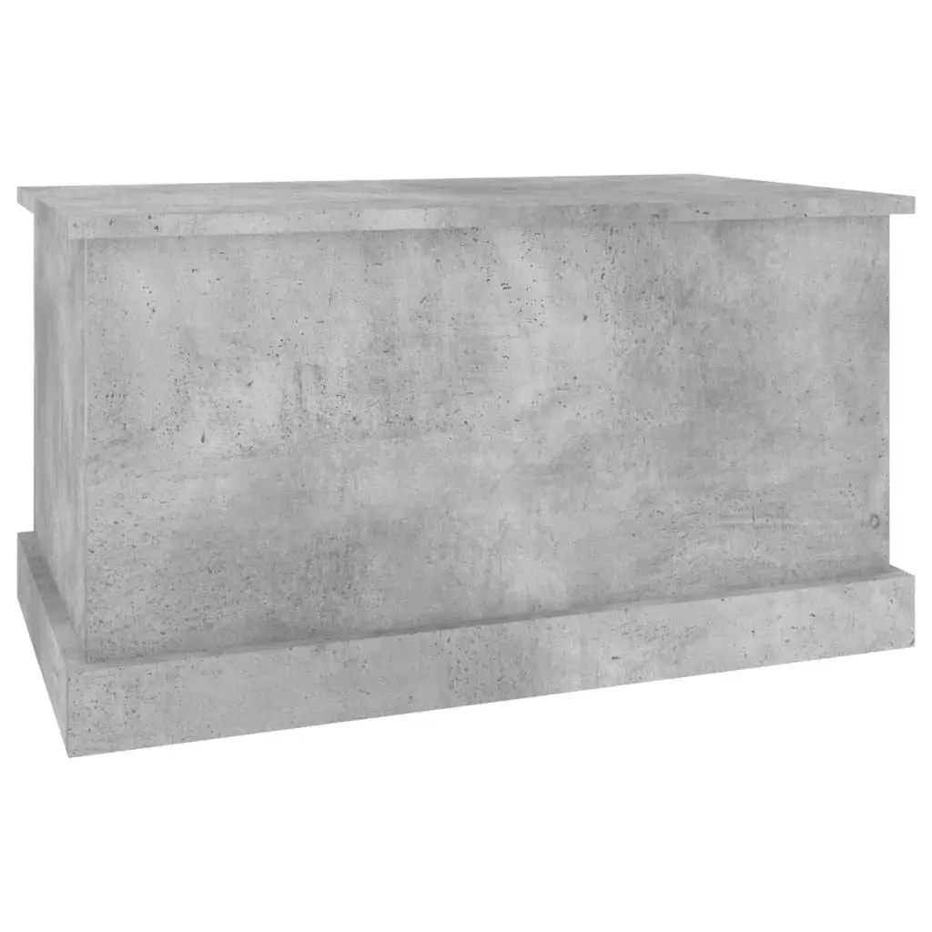 Storage Box Grey 70x40x38 cm Engineered Wood Hinged Lid Organiser