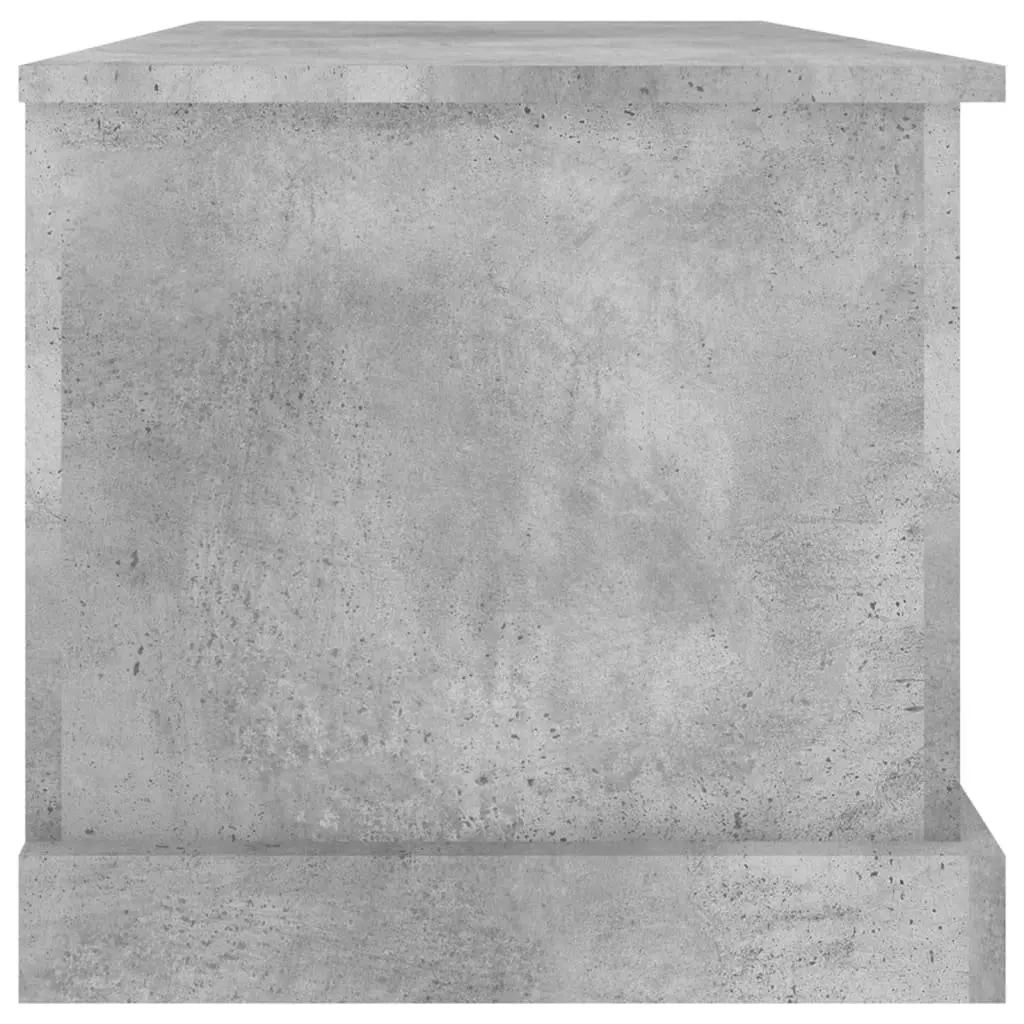 Storage Box Grey 70x40x38 cm Engineered Wood Hinged Lid Organiser