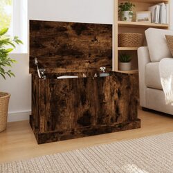 Compact Brown Storage Chest 70x40x38 cm for Everyday Use