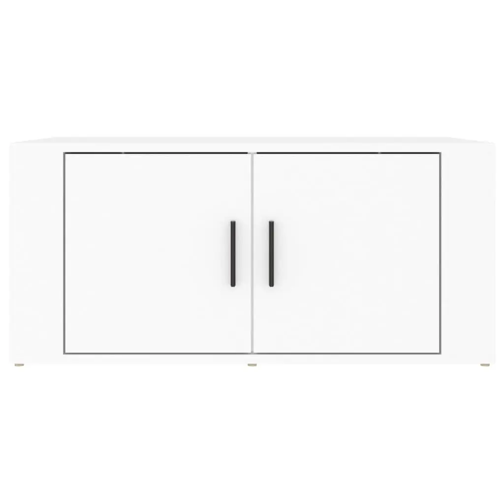 Coffee Table with Storage Compartments White 80x50x36cm Engineered Wood for Living Room