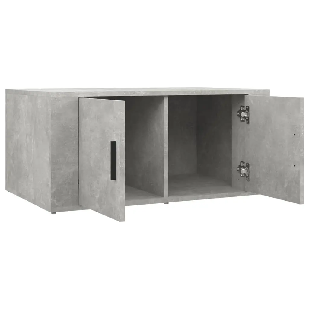 Coffee Table Grey Engineered Wood 2 Storage Compartments Living Room Accent