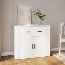 Compact White Sideboard 80x33x70 cm - Functional Design