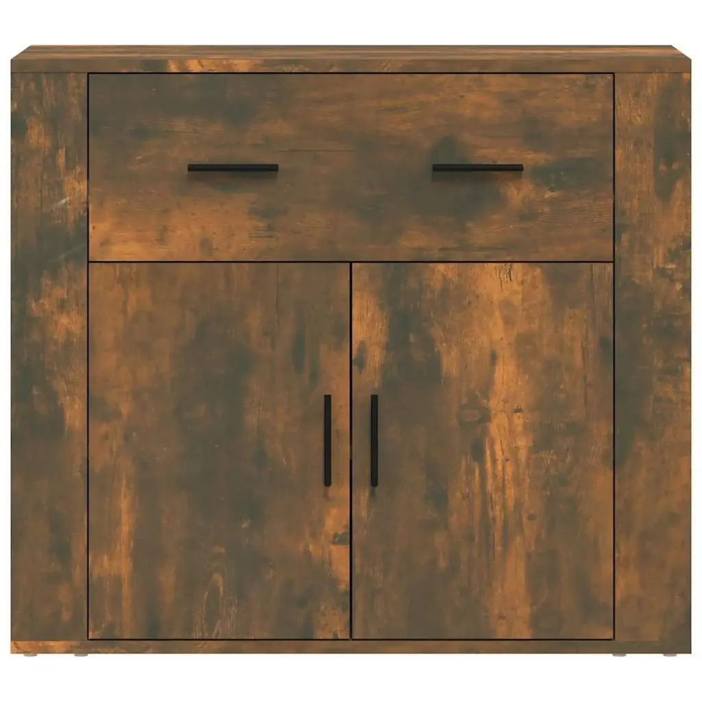 Storage Cabinet Sideboard Engineered Wood Brown with Compartments Doors and Drawers 80 x 33 x 70 cm