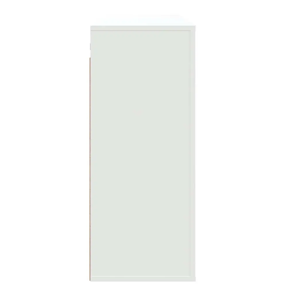 Engineered Wood Wall Cabinet 80x33x80cm White Storage Organiser Mounted