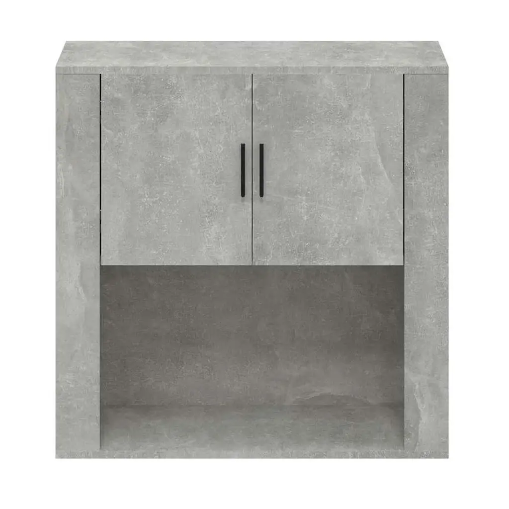 Wall Cabinet Grey Engineered Wood 80x33x80 cm Wall-mounted Storage Organiser