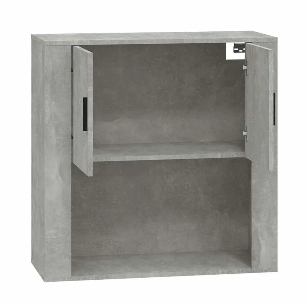 Wall Cabinet Grey Engineered Wood 80x33x80 cm Wall-mounted Storage Organiser