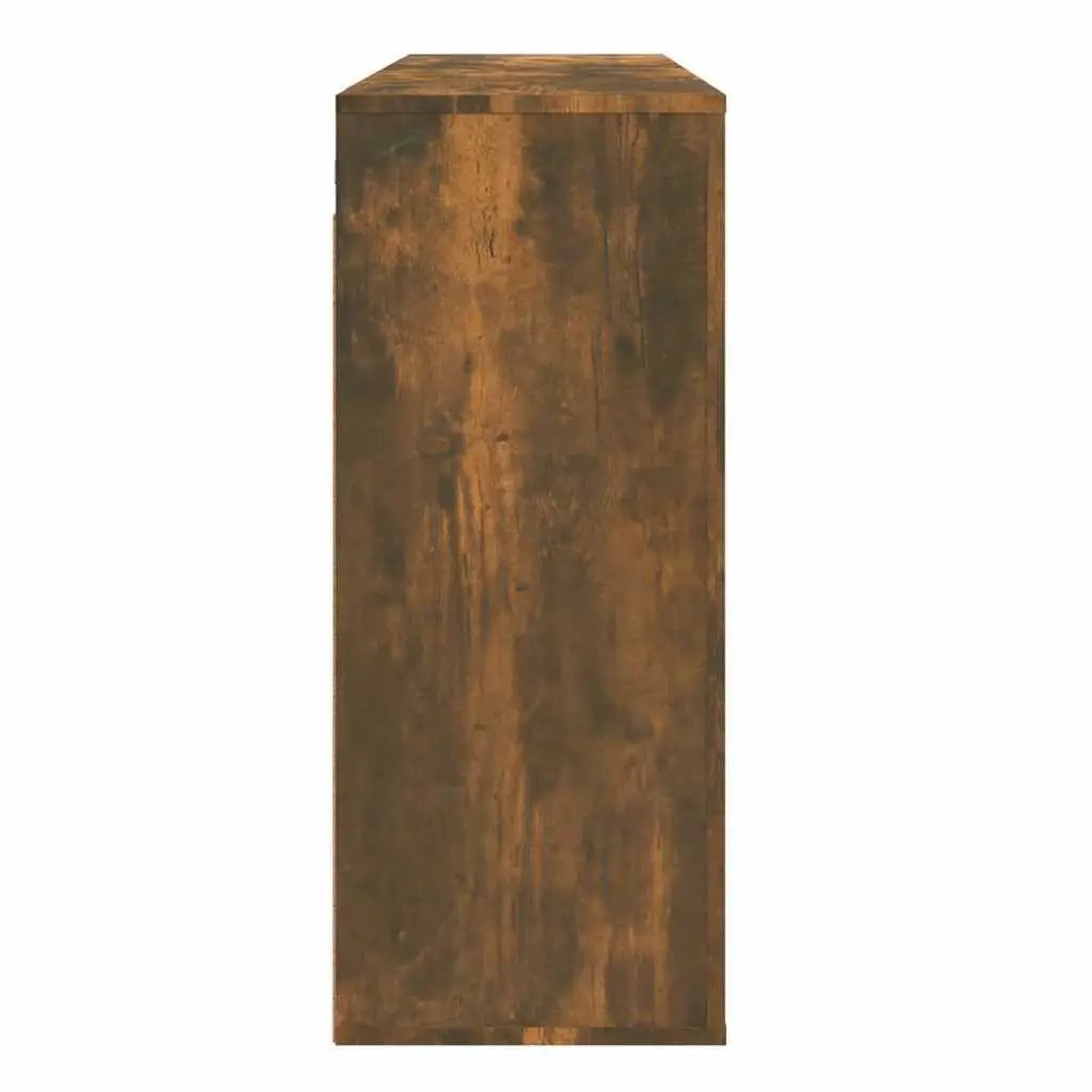 Wall Cabinet Hanging Storage Smoked Oak Engineered Wood 80x33x80 cm Organiser