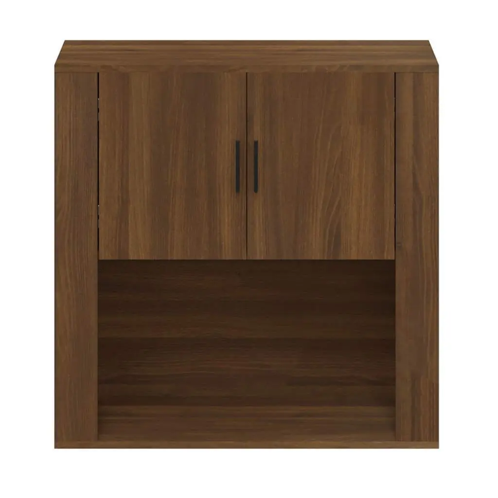 Wall Cabinet Brown Oak 80x33x80 cm Engineered Wood Wall-mounted Storage Organiser