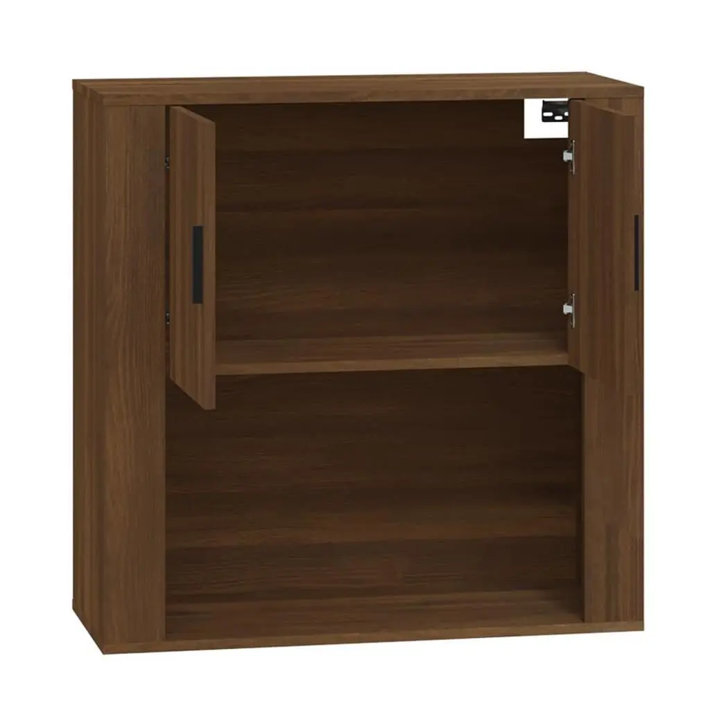 Wall Cabinet Brown Oak 80x33x80 cm Engineered Wood Wall-mounted Storage Organiser